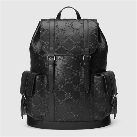 black gucci embossed bag|gucci gg embossed backpack.